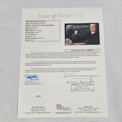 John Quincy Adams In Custom Display