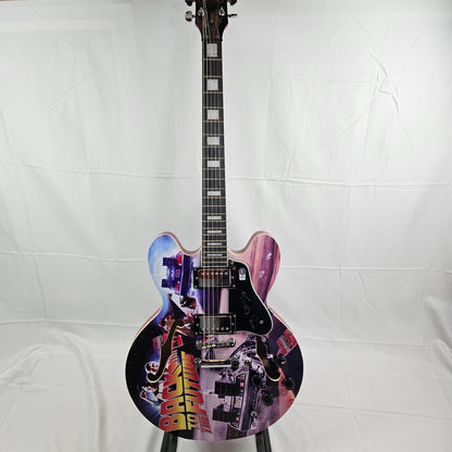 Michael J. Fox Guitar with Custom Skin Signed