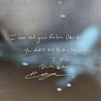 Exclusive Limited Edition 3/5 Hayden Christensen 36x30in Canvas With Quote Signed