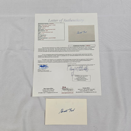 Gerald Ford Cut Card Signed