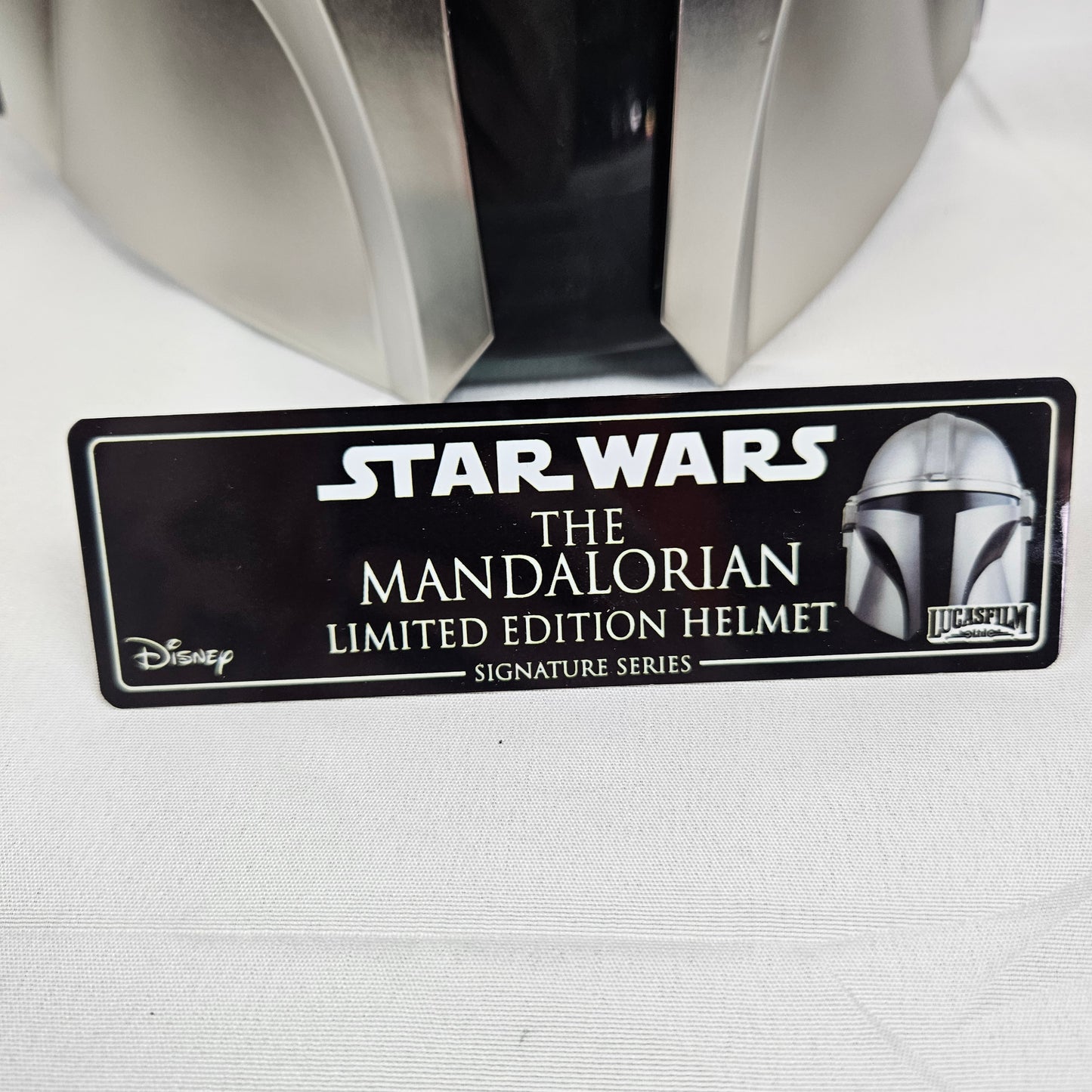 Emily Swallo & Brendan Wayne Mandalorian helmet Signed