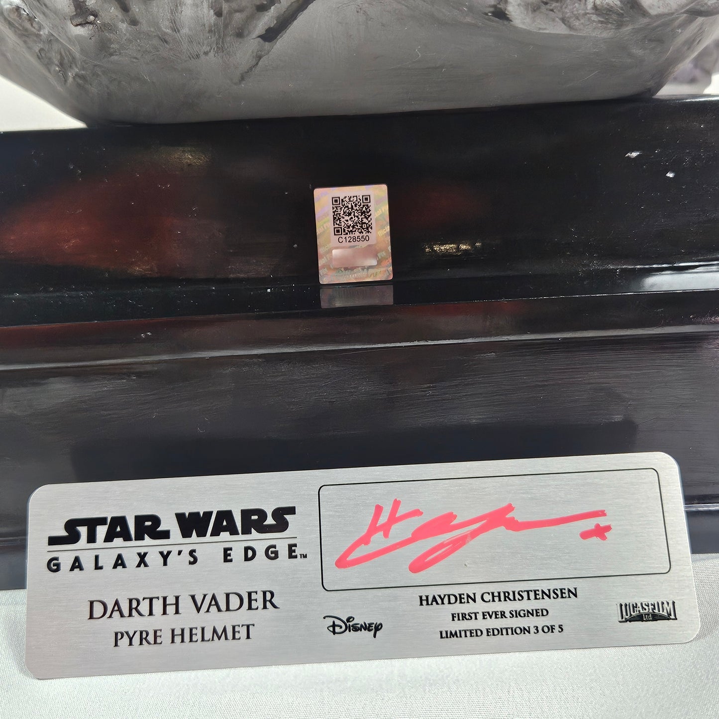 Hayden Christensen Pyrite Helmet 3/5 Double Autograph Exclusive Signed