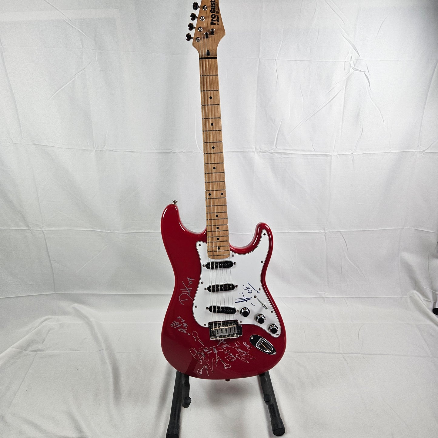 Guns N Roses Guitar Signed By Axel, Duff, Adler, & Slash with Sketch Signed