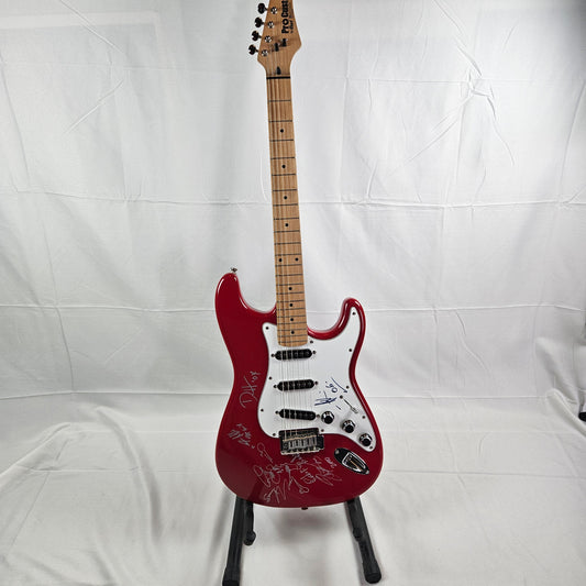 Guns N Roses Guitar Signed By Axel, Duff, Adler, & Slash with Sketch Signed