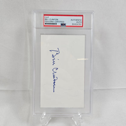 Bill Clinton Cut Card Encased Signed