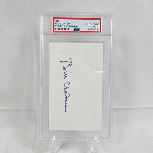 Bill Clinton Cut Card Encased Signed