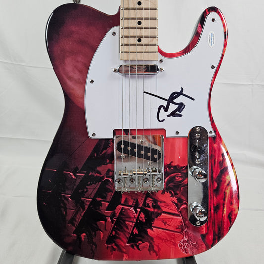 Johnny Depp Guitar with Custom Skin Signed