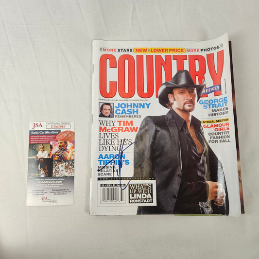 Tim McGraw Signed Magazine