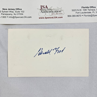Gerald Ford Cut Card Signed