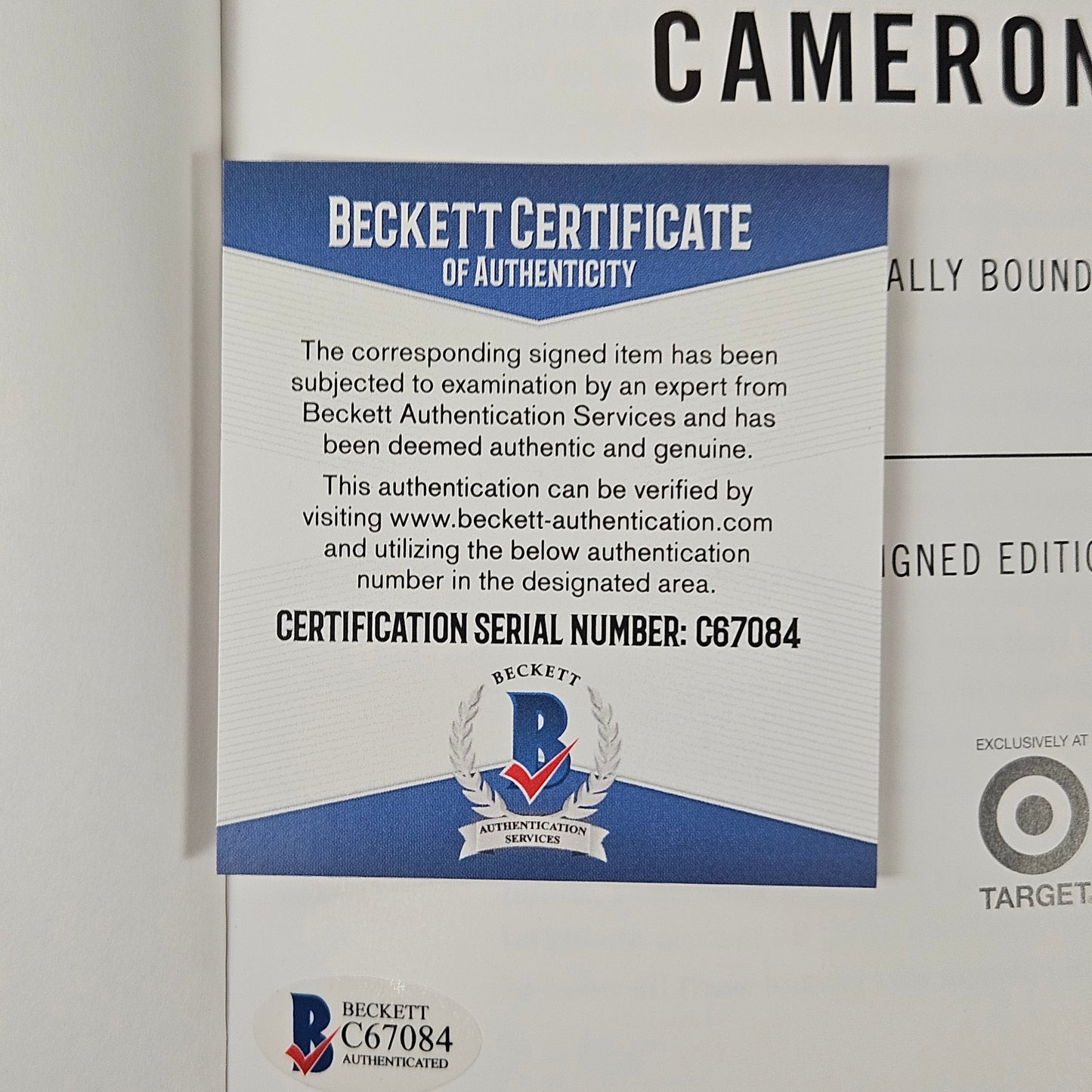 Cameron Diaz Signed Body Book