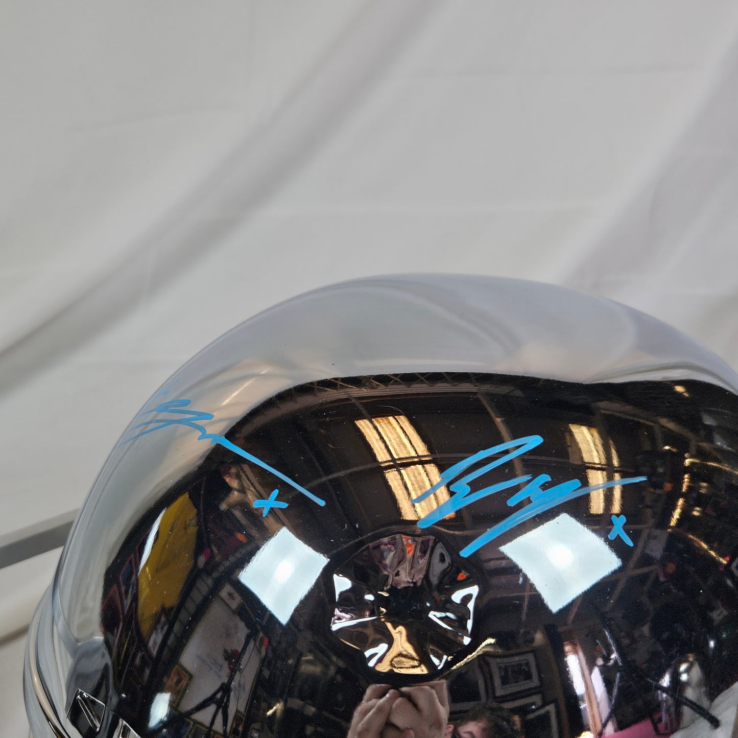 Hayden Christensen & Ewan Mcgregor Boba Fett 40th Anniversary Chrome Limited Edition Signature Series Helmet Signed