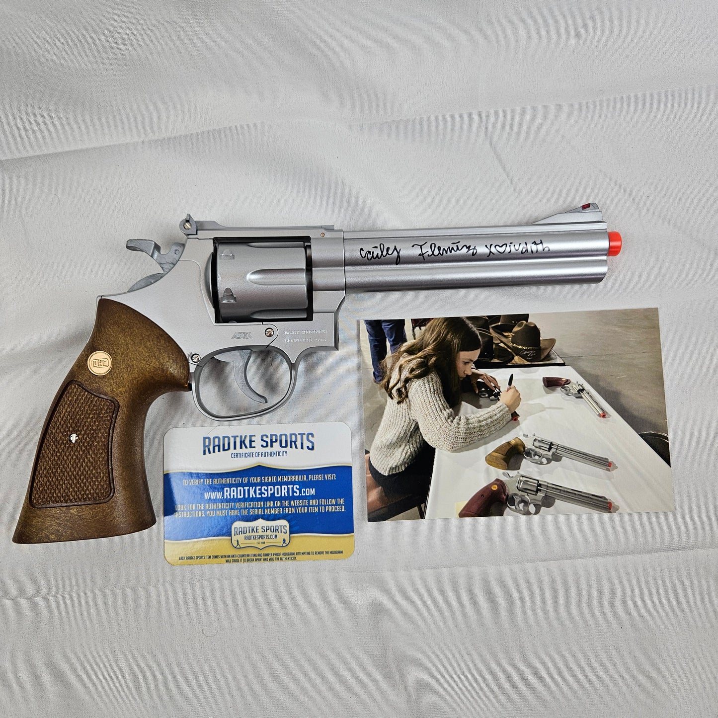 Cailey Flemming Prop Revolver Replica Signed