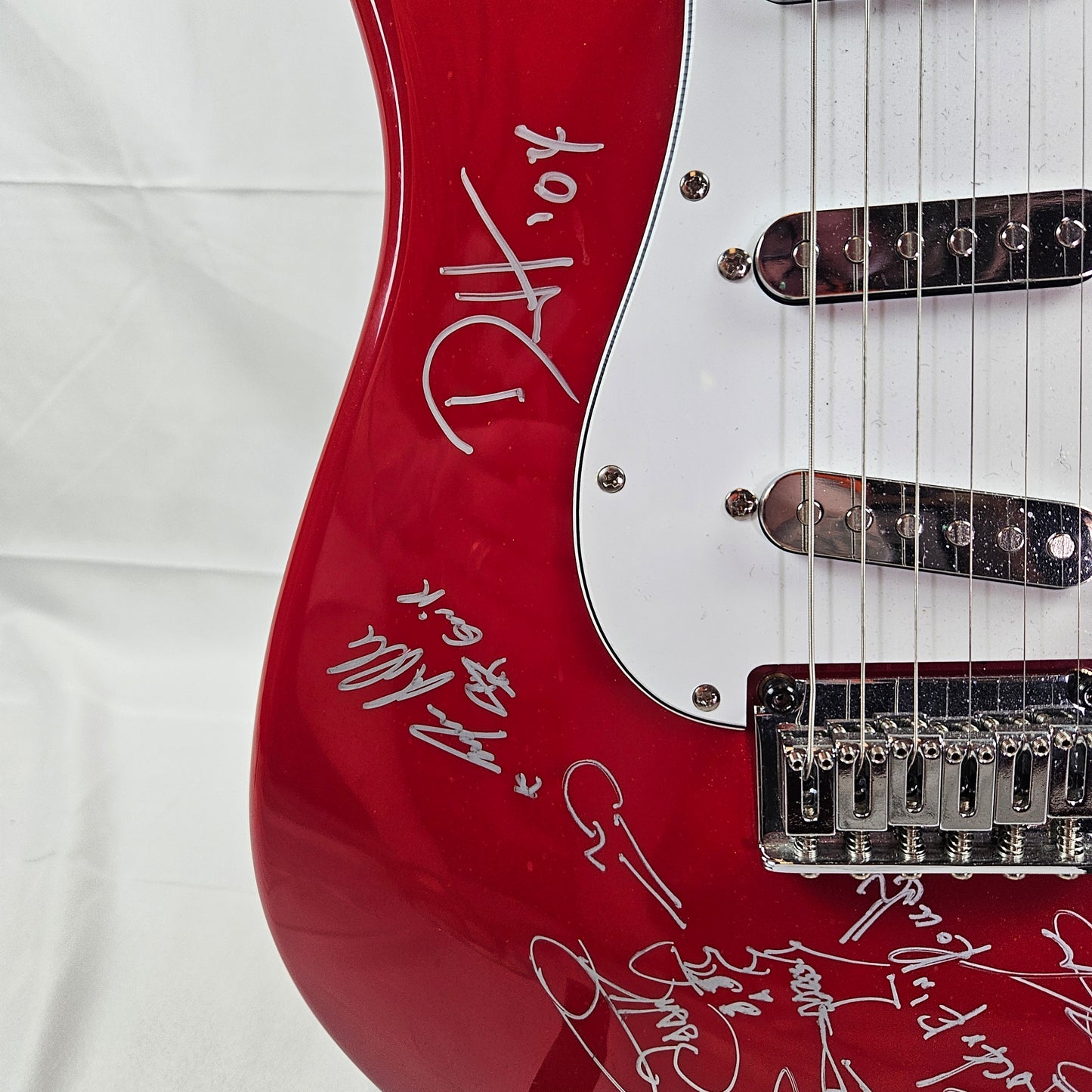 Guns N Roses Guitar Signed By Axel, Duff, Adler, & Slash with Sketch Signed