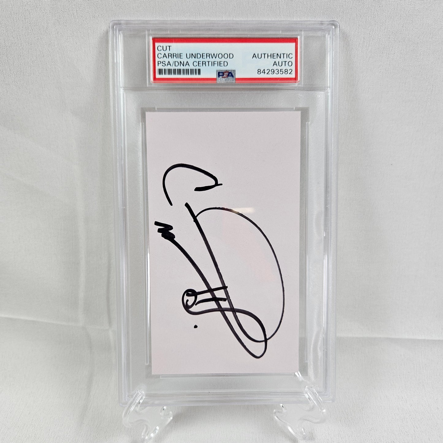 Carrie Underwood Cut Card Encased Signed
