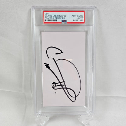 Carrie Underwood Cut Card Encased Signed