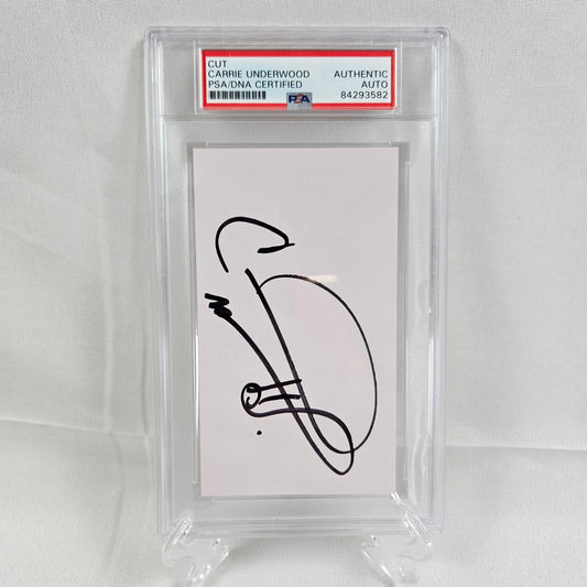 Carrie Underwood Cut Card Encased Signed