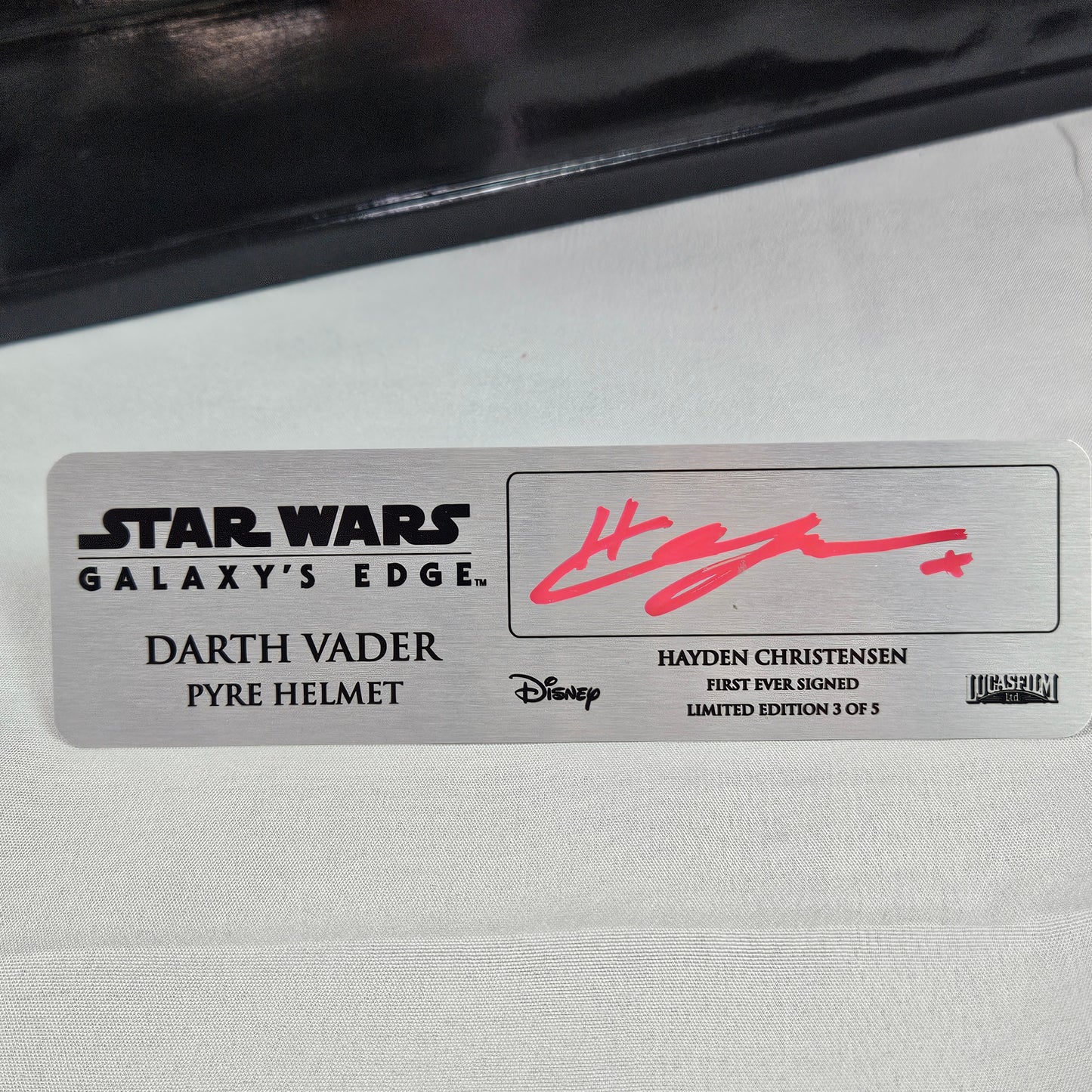Hayden Christensen Pyrite Helmet 3/5 Double Autograph Exclusive Signed