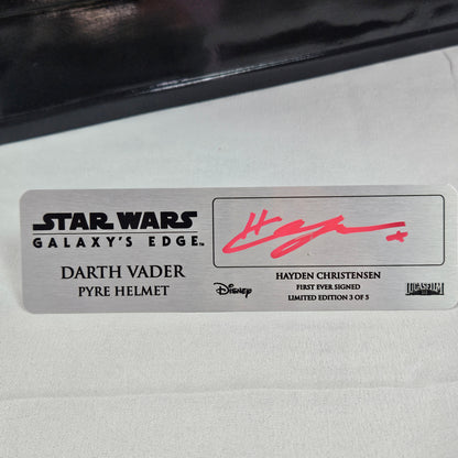 Hayden Christensen Pyrite Helmet 3/5 Double Autograph Exclusive Signed